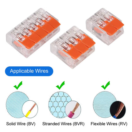 76pcs Terminal Blocks Home Decoration Wire Connectors Branch Terminal Blocks