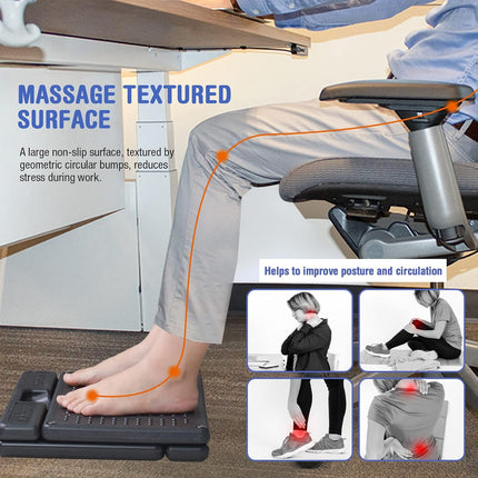 Artiss Foot Rest Stool Office Under Desk Fold Footrest Massage Cushion Pad Black