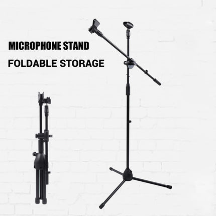 Foldable Adjustable Microphone Tripod Stand Durable NonSlip Stage Studio Karaoke