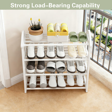 4 Tier Tree Shoe Rack Space Saving Organizer Stand for Entryway Hallway Storage