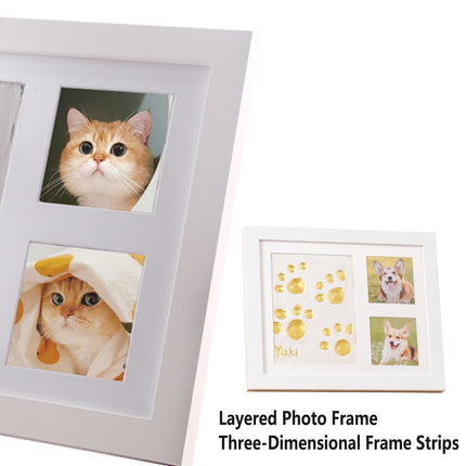 Keepsake DIY Handprint Footprint Photo Frame Kit for Pets or Memories