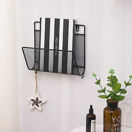 2PCS Wall Mount Magazine Rack for Books Mail Organizer Bathroom Kitchen Office