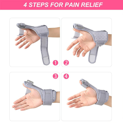 Finger Splint Thumb Tendonitis Wrist Brace Adjustable For Pain Relief Support