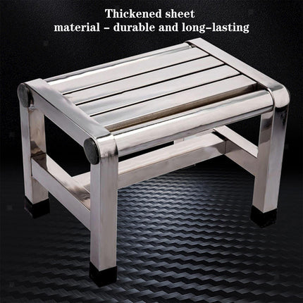 Household Waterproof Stainless Steel Square Stool  Anti Slip Durable SpaceSaving