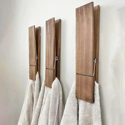 Wooden Towel Clip Underwear Clip Bathroom Wooden Clips for Towel and Laundry Use