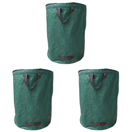 3pcs Garden Garbage Bag with Flip Lid Outdoor Rubbish Collection Waste Storage