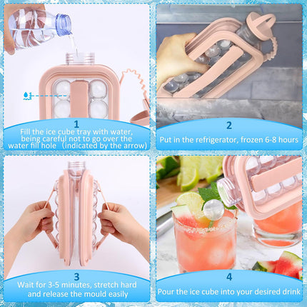 Foldable Ice Cube Tray Mold Easy Release Reusable Travel Kitchen Freezer Tool