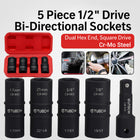 5PCS Double Head Tire Changer Socket Set 1/2 Drive for Garage Workshop Repair