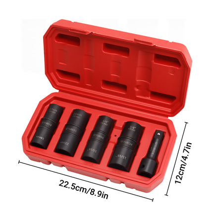 5PCS Double Head Tire Changer Socket Set 1/2 Drive for Garage Workshop Repair