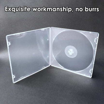 100pcs Transparent Square CD DVD Storage Box Protective Plastic Case for Discs