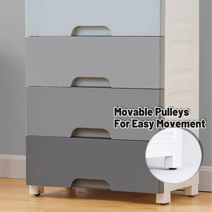 Plastic Multi Layer Drawer Storage Cabinet Dustproof Easy Assemble Space Saving