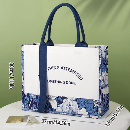 Canvas Tote Bag Shopping Bag Large Capacity Handbag Organizer