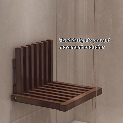 Solid Wood Wall Mounted Foldable Shoe Bench for Entryway Hallway Space Saving