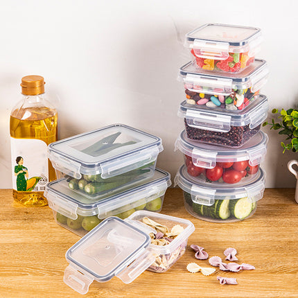 24PCS Kitchen Fridge Food Storage Containers Food Safe 60-1000ml Clear Stackable
