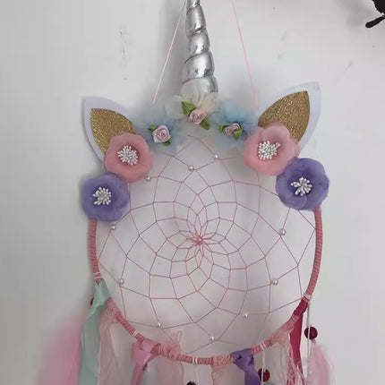 Creative Unicorn Dream Catcher Wall Hanging Decoration Craft Wall Art Decor