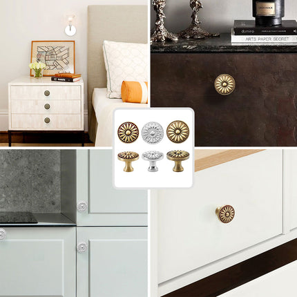 Cabinet Door Handle Round Single Hole Drawer Pull Cabinet Pattern for Furniture