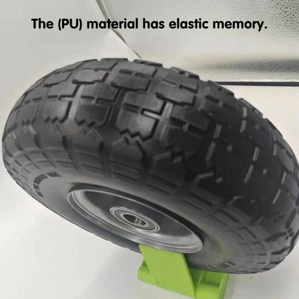 2PCS Heavy Duty PU Foam Tires 4.10/3.50-4 Flat Free Wheels For Tool Cart Wagon