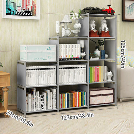 Home Multi Layer Combination Bookcase Storage Rack Sturdy Durable Space Saving