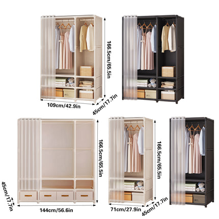 Multi-Function Clothes Storage Rack for Home Bedroom Space Saving Durable