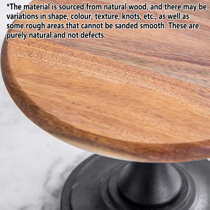 Wooden Cake Display Stand 11.8 Inch Round Aesthetic for Dessert Party Wedding