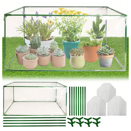 2pcs Mini Greenhouse Portable PVC Greenhouse Square Small Greenhouse Cover