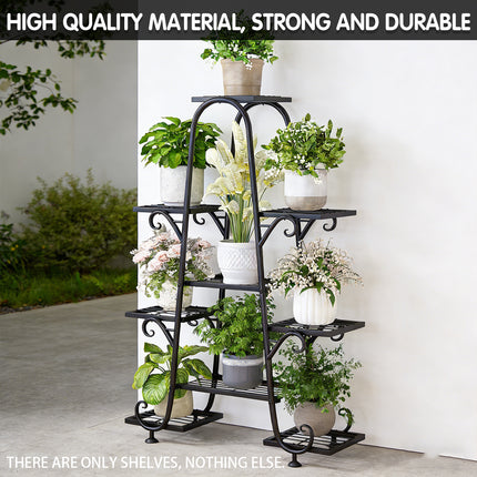 Multi Tier Plant Stand Metal Rack Indoor Outdoor Balcony Garden Shelf