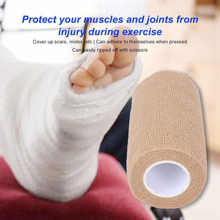 6PCS Self Adhesive Elastic Wrap Non Woven Cohesive Tape for Sports and Daily Use