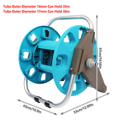 30M Garden Water Hose Reel Rack Heavy Duty Portable Pipe Holder Outdoor Storage