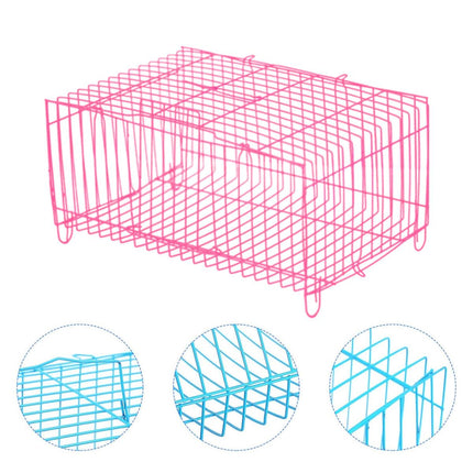 4pcs Wire Simple Bird Cage Hamster Cage Portable Small Animal Enclosure Set