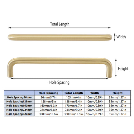 Cabinet Handles Modern Simple Drawer Pulls Silver Gold Vintage Long Door Handles
