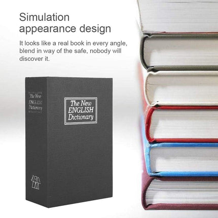 Hidden Book Safe Lock Box for Home and Office Cash Watch Document Storage