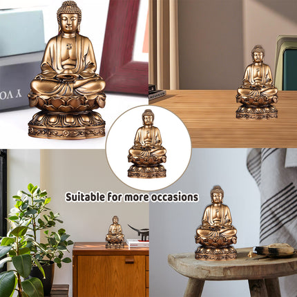 Zen Small Statue Buddha Figurine Meditation Decor for Home Office Desk Decor