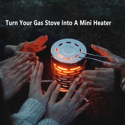 Mini Gas Warming Stove Stainless Steel Camping Portable Stove Heat Cover Use