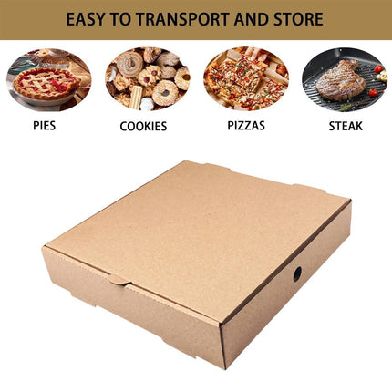 50pcs 12 Inch Pizza Boxes Disposable Cardboard Takeaway Packaging Storage Boxes