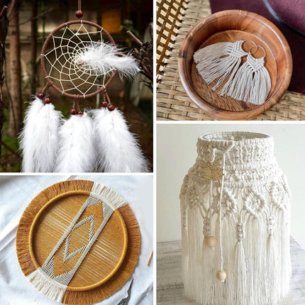 Cotton Rope Macrame Cord 1-12mm DIY Craft Tapestry Binding Decorative String