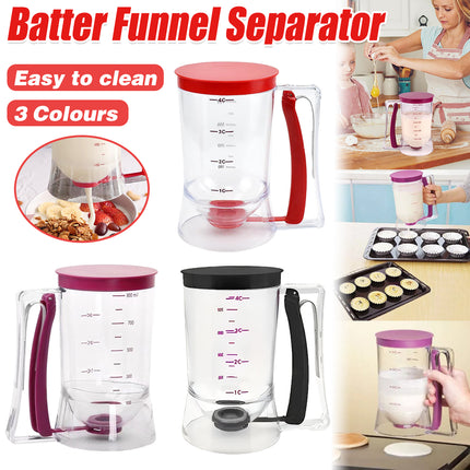 Batter Dispenser Measuring Cup Funnel Cake Cupcake Pancake Baking Tool