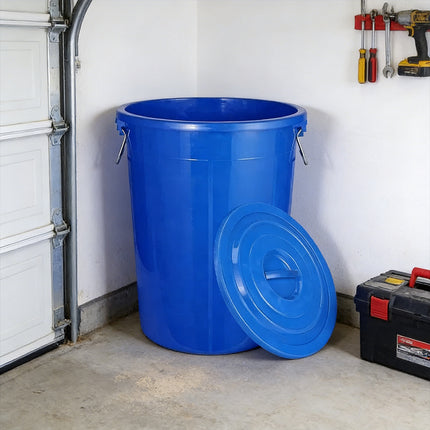 Large Round Plastic Utility Bucket with Lid Heavy Duty Garden Cleaning