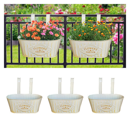 Hanging Planters for Indoor Outdoor Double Hook Wall Bracket Flower Pots Metal