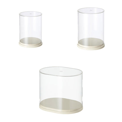 2pcs Clear Acrylic Display Case Transparent Box for Collectibles Dolls Figures