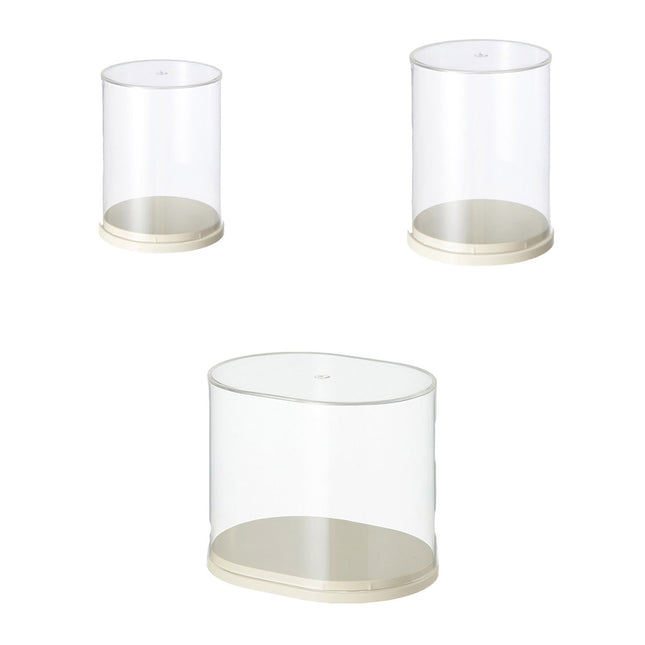 2pcs Clear Acrylic Display Case Transparent Box for Collectibles Dolls Figures
