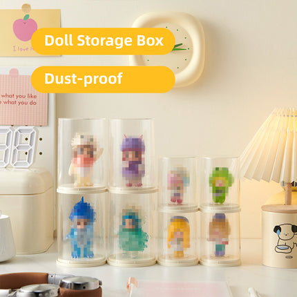 2pcs Clear Acrylic Display Case Transparent Box for Collectibles Dolls Figures