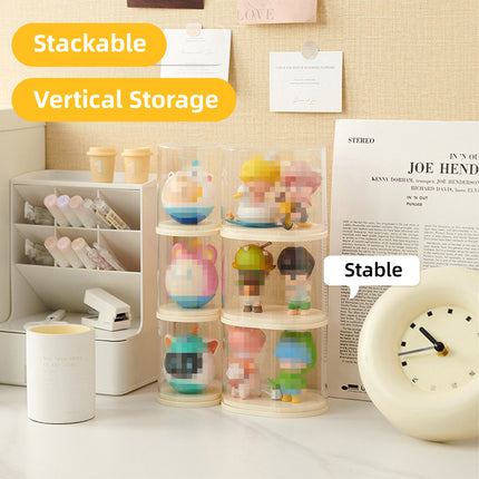 2pcs Clear Acrylic Display Case Transparent Box for Collectibles Dolls Figures