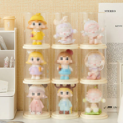 2pcs Clear Acrylic Display Case Transparent Box for Collectibles Dolls Figures