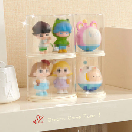 2pcs Clear Acrylic Display Case Transparent Box for Collectibles Dolls Figures