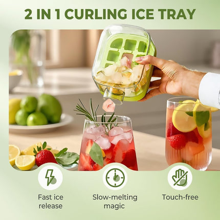 Ice Cube Maker Kettle 2in1 Ice Tray Mould Ice Making Box Portable Freezer Tool