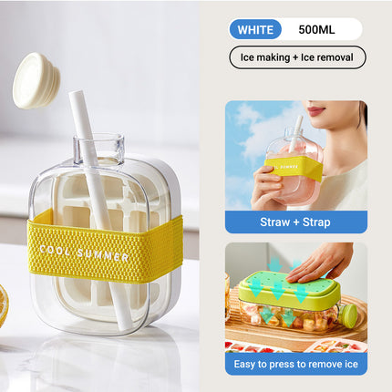 Ice Cube Maker Kettle 2in1 Ice Tray Mould Ice Making Box Portable Freezer Tool