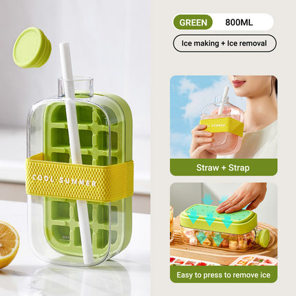 Ice Cube Maker Kettle 2in1 Ice Tray Mould Ice Making Box Portable Freezer Tool