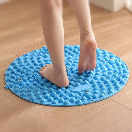 37/55cm Soft Silicone Circular Foot Mat with Textured Surface
