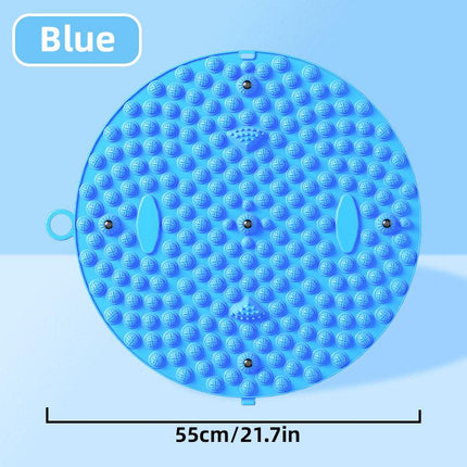 37/55cm Soft Silicone Circular Foot Mat with Textured Surface