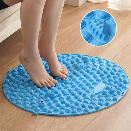 37/55cm Soft Silicone Circular Foot Mat with Textured Surface